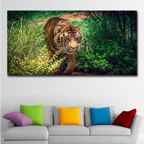 5D Diamond Embroidery Big Size Animal tigers in grass Full Square Round Diamond Painting Picture Of Rhinestone HolidayZP-2640