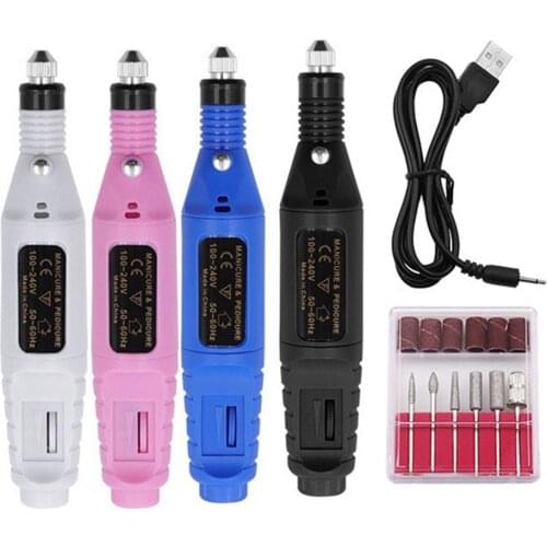 USB Electric Nail Drill Machine Nail Art Polish Grinding Manicure Tool Dead Skin Remover Pedicure Nail Machine