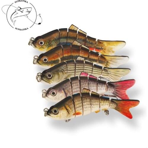 10cm/20g Artificial 6 Segments Plastic Fishing Bait Anti-Corrosion Bionic Multi Jointed Swimbait Hard Bait Fishing Lures