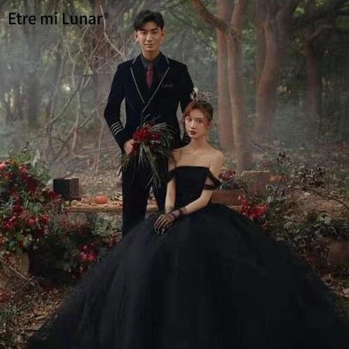 2021 Lastest Design Black Off-shoulder A-line Prom Dresses Luxury Sexy Prom Gowns Real Photo L4249