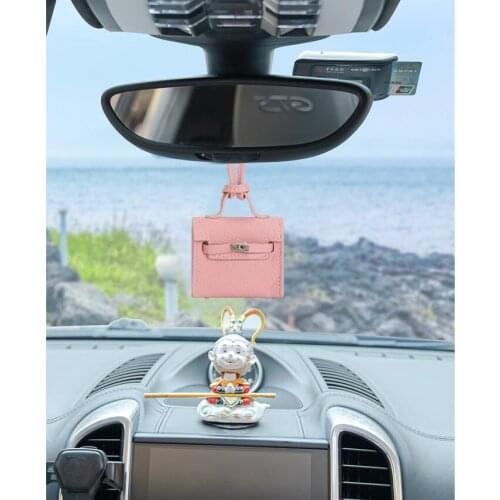 New Arrival Mini Bag Charm Cow Leather Bag Pendant Cute Keychains Trendy Handmade Bag Ornament Women Accessory Hot Gift