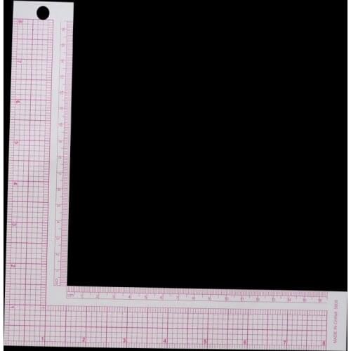 Garment Cutting Plastic Ruler For Sewing Accessories Patchwork Tools Tailor Craft Scale Rule Drawing Supplies L Shape 5808