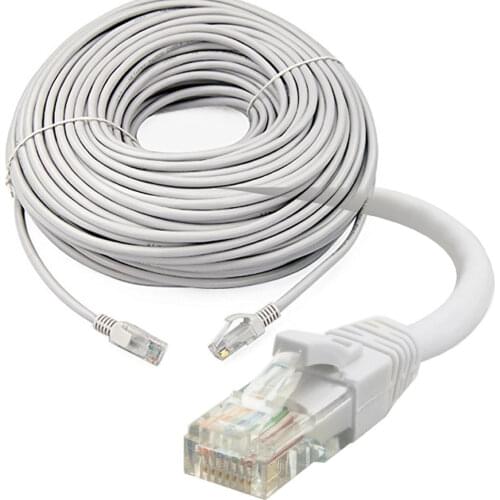 RJ45 Cat5e Network LAN Cable Ethernet Patch Lead Short - Long 15m 20m 30m 50m for 3.0mp 4.mp 1080p POE CCTV NVR System