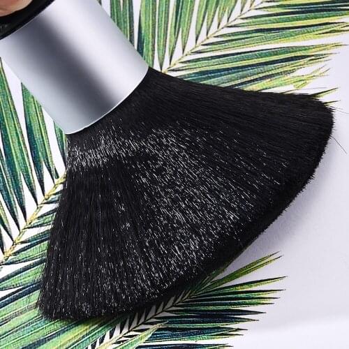 Nail Dust Cleaning Tools Plastic Handle Hairdressing Soft Hair Cleaning Brush Barber Neck Duster Broken Hair Remove 2021 New