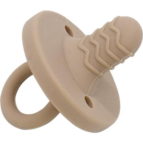 Baby Teether Silicone Pacifier Nipple Soft Infant Baby Teether Toys Food Grade Silicone Chain Pendant Newborn Nurse Gift