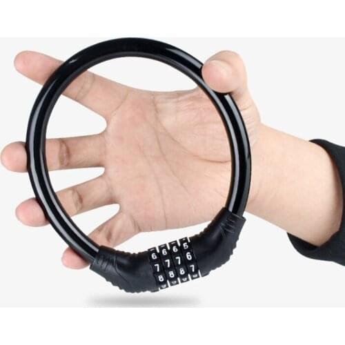 Bike Lock Anti-theft 4 Digit Password Bicycle Locks for Scooter Motorcycle Portable MTB Road Bike Cable Lock