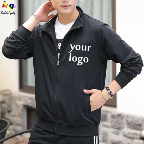 Spring and Autumn Classic Men and Women Casual Zipper Sweatshirt Jacket Custom Logo Picture Text Zipper Sweatshirt Jacket