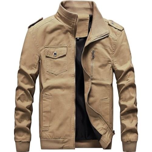 Spring quality mens casual jacket large size coat solid color cotton collar jacket M-6XL