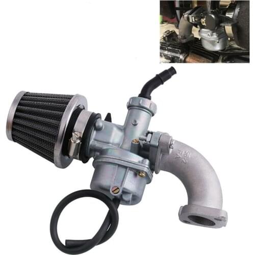 Motorcycle Carburetor Air Filter With Intake Pipe For Pit Dirt Trail Bike Go Kart ATV Quad 110cc 125cc
