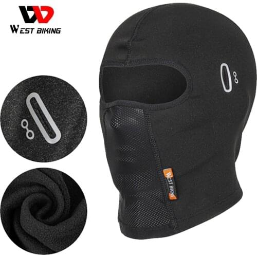 WEST BIKING Cycling Winter Warm Caps Bike Face Mask Motorcycle Helmet Liner Thermal Windproof Caps Sports Headwear Men Women Hat
