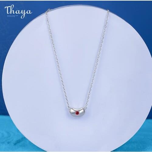 Thaya Original Brand Bead Necklace For Women Pendant Red Stone Female Chains 2020 Trendy New Jewelry Gift Jewelry Women
