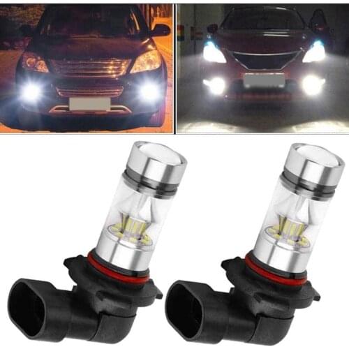 2PCS 9006 HB4 LED Fog Lamp 2323 100W Car Fog LED Light Canbus DRL Car Driving Running Car Fog lamp Fog lights Accessories
