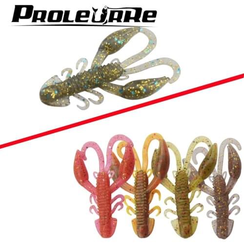 20pcs/lot Custom Baits Super Craws 5cm/2.2g Soft Fishing Lure For Fishing Soft Bait Shrimp Bass Bait Peche Fishing Tackle