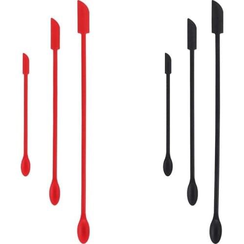 3 Pcs/Set New Mini Scraper Non-Stick Cream Butter Jam Cake Spatula Silicone 3 Sizes Beauty Spatula For Cosmetics Bottle Gadgets