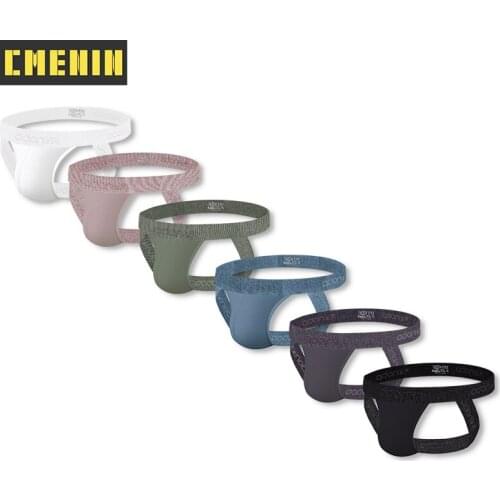 6Pcs Popular Modal Underpants Gay Men Sexy Mans Underwear Thong Men Jockstrap Breathable Mens Thongs And G strings Gift AD7505