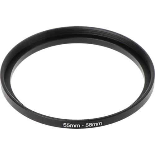 7PCS/SET 49MM-77MM Universal Black Metal Aluminum Alloy Step-up Ring Common Camera Lens Adapter Filter Set Accessories