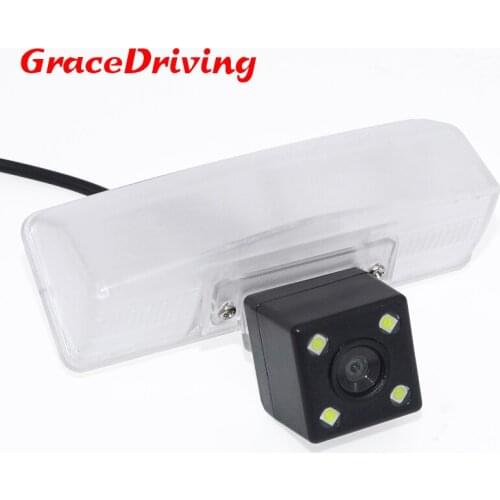 Adapt for Toyota RAV4 car reserve reversing camera bring 4 led lamp waterproof IP wire ccd image sensor bring parking line
