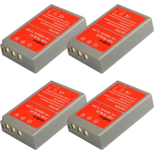 4Pcs PS-BLS5 PS BLS5 BLS50 Battery for Olympus PEN BLS-50, E-PL2, E-PL5, E-PL6, E-PL7, E-PM2, OM-D, E-M10 II