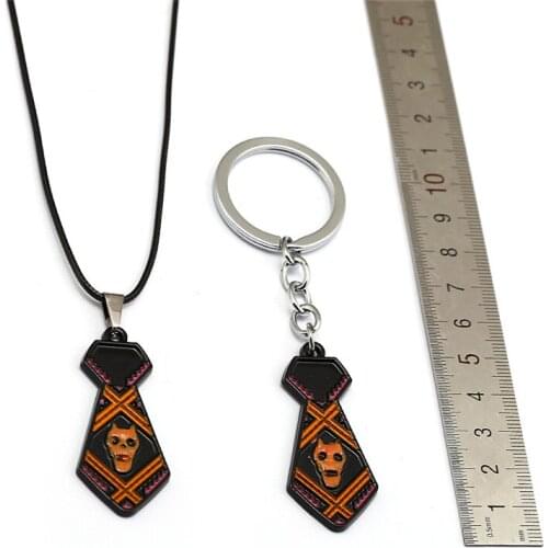 JOJOS BIZARRE ADVENTURE Keychain DIO Mask Kira Yoshikage Tie Metal Key Ring Chain Men Car Women Bag Chaveiro Jewelry Porte Clef