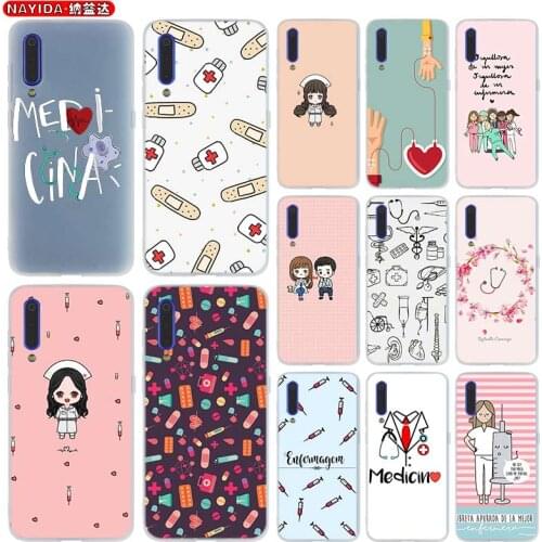 Phone Case For Xiaomi 9 8 Mi A1 A2 A3 lite F1 6 5X se For Redmi Note 8 7 6 Pro Cover Star Medicina Enfermeria