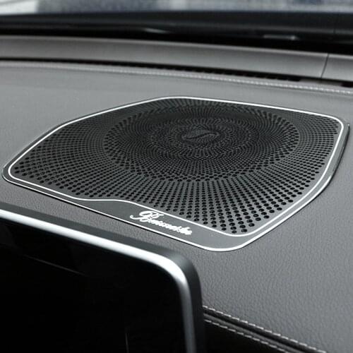 For Mercedes Benz W205 GLC C Class C180 C200 Car styling Audio Speaker Dashboard Loudspeaker Cover Stickers Trim Accessories LHD
