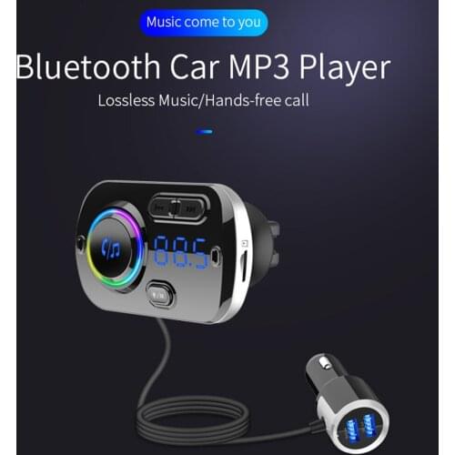 FM Transmitter Car Handsfree Dual USB Charger MP3 Player BC49BQ Bluetooth-compatible for Unique Parts Portable Car Ornaments