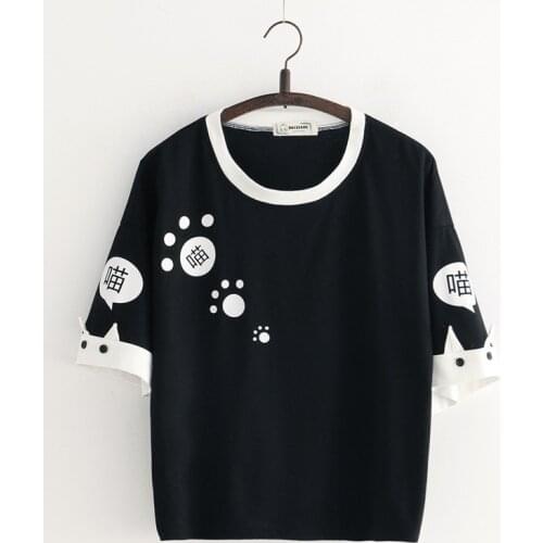 MERRY PRETTY Women Cartoon Printed T Shirts Casual Short Sleeve O-Neck Cotton Tops Tees For Femme Harajuku Print Cute T Shirts