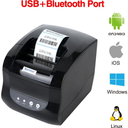 XP- 370B Label Barcode Printer Thermal Receipt or Label Printer 20mm to 80mm Thermal Barcode Printer automatic stripping