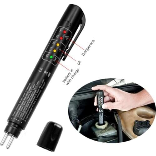 50% Hot Sales Universal Car Brake Fluid Oil Liquid Tester 5LED Auto Testing Tool Check Pen