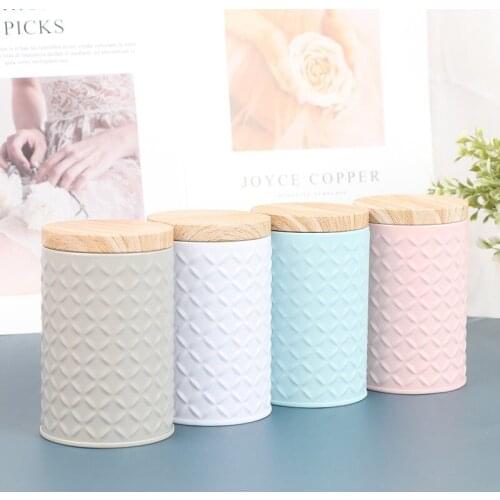 Metal Storage Box Wood Grain Tin Box Home Coffee Tea Cans Christmas 1 Pieces
