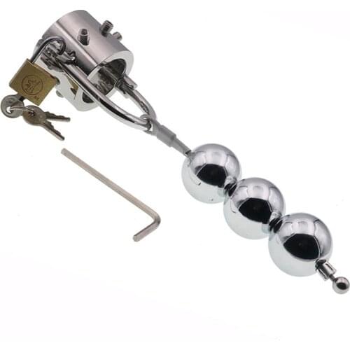 Metal Heavy Pendent Spike Penis Rings Chastity Cage Sex Toys For Men Masturbators Bdsm Dick Stretcher Scrotum Clamp Cockring