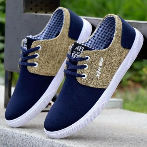New Male Canvas Shoes Light Large 46-47 Mens Shoes Non-slip Breathable Man Casual Shoes