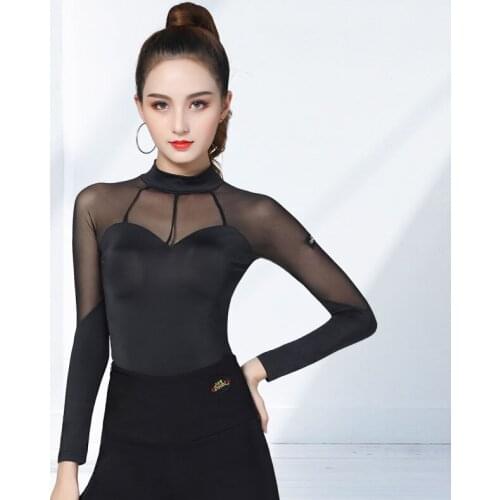 New Latin Dance Costumes For Women Practice Clothing Sexy Long Sleeve Top Latin/Cha Cha/Rumba/Samba Latin Dance Costumes DQS5572