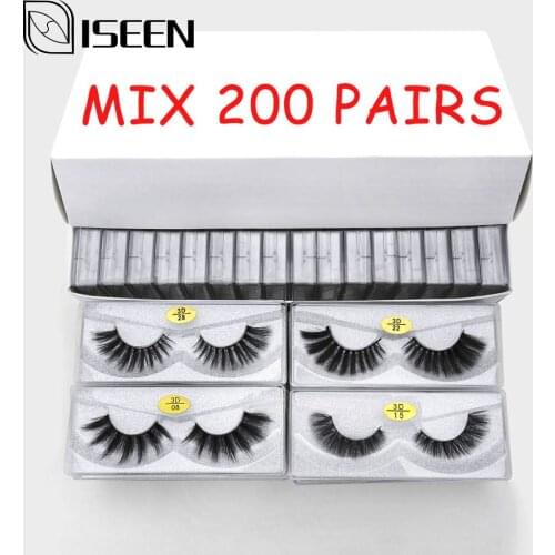 Wholesale Eyelashes 5/10/20/30/50/100/200 pcs 3D Mink Lashes Natural False Eyelash Makeup lashes Extension Bulk Free Customize