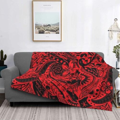 Polynesian Tribal Blankets Fleece Summer Maori Multifunction Ultra-Soft Throw Blanket for Sofa Travel Rug Piece