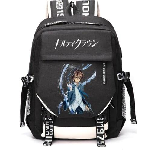 Guilty Crown OUMA SHU YUZURIHA INORI TSUTSUGAMI GAI Outdoor Travel Rucksack Casual Schoolbag Student Backpacks