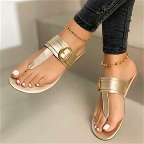 Summer Flat Women Sandals Gladiator Black Open Toe Ladies Beach Sandals Roman Buckle Strap Female Shoes 2021 Big Size Flip Flops