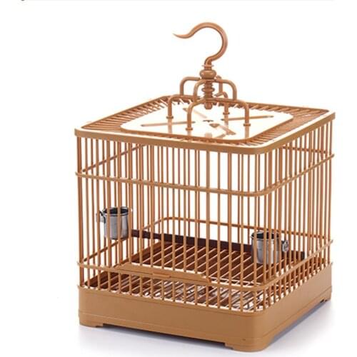 Assembly Bird Cage With Feeder And Waterer Small Pet Bird Full Set Of Plastic Bird House Thrush Parrot Cage