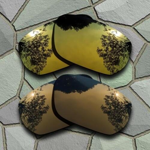 Yellow Golden&Bronze Copper Sunglasses Polarized Replacement Lenses for Oakley Style Switch