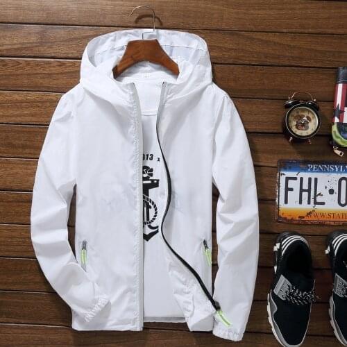 Sport Outdoor Cycling Thin Coat Jackets Man Casual Loose Mens Windbreakers Jacket Males Candy-Colored Outwear Tops Reflective