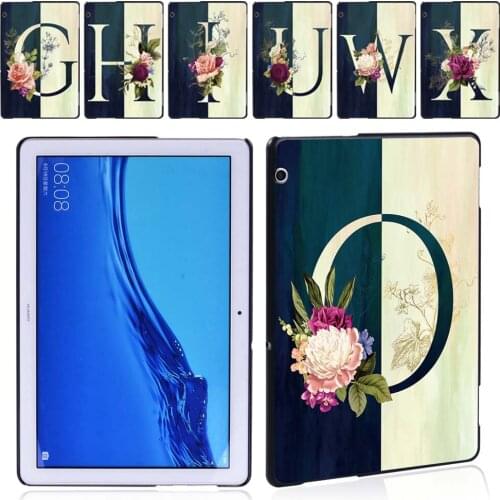 Ultra-slim Tablet Case For Huawei MediaPad T5 10 10.1 Inch Letter Series Hard Shell Durable Plastic Protective Case + Stylus