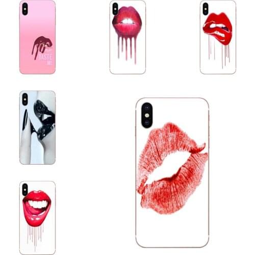 Unique Photos Print Cute Sexy Red Lips For HTC Desire 530 626 628 630 816 820 830 One A9 M7 M8 M9 M10 E9 U11 U12 Life Plus