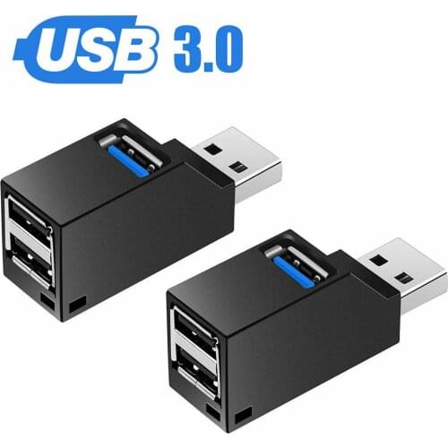 3 Ports USB Hub USB 2.0/3.0 Mini High Speed Ultra Thin Data Transmission Speed Up To 5Gbps USB Adapter for U Disk Card Reader