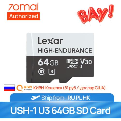 HIGH-ENDURANCE 64GB Micro SD Card USH-1 U3 Max 100MB/S Read TF Card only for 70mai 4K Dash Cam A800