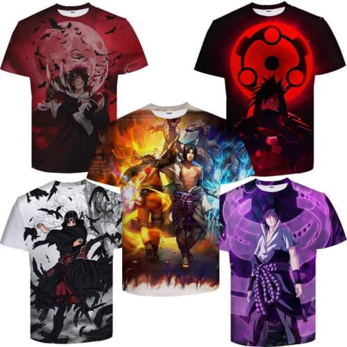 Funny Mens T-Shirt Anime Harajuku Tops 3D Graphic T-Shirt Summer Round Neck Shirt Boys Apparel Plus Size Streetwear