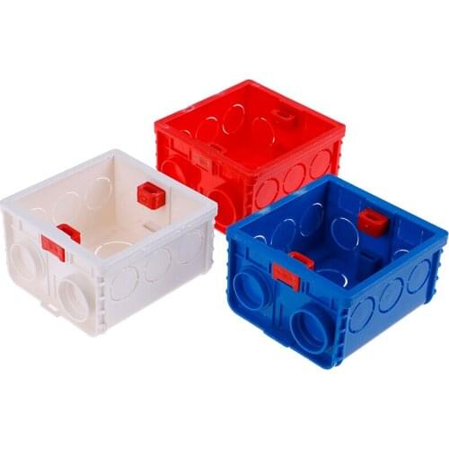 1Pcs 3 Hole Mounting Wall Switch Box for Sockets 86 Type Mounting Box