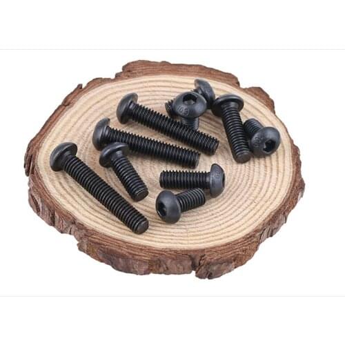 10.9 High Strength Pan Head Bolt Round Head Hexagon Socket Screw Mushroom Head Screw M3 M4 M5 110 Pcs