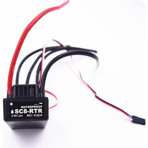 120A Waterproof ESC SUPER BEC 6V/3A Brushless 2-4S Lipo NiMH 3674 Motor For 1/8 1/10 Scale Models Remote Control RC Car SC8-RTR