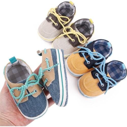 2021 Baby Canvas Shoes Soft Sole Infant Casual First Walkers Spring/Autumn Newborn Boys Sport Shoes Sneakers