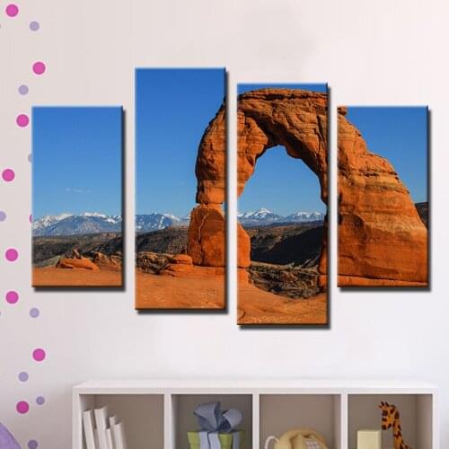 4PCS beautiful Delicate Arch Wall painting print on canvas for home decor ideas paints on wall pictures art No framed